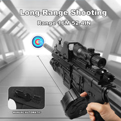 QicoociQ gel-ball blaster sight and lights setup enables quick target awareness.