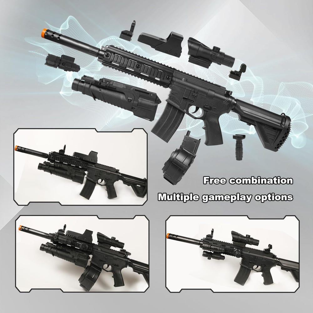 QicoociQ modified high-end blaster side view highlights ergonomic grip for comfortable handling.