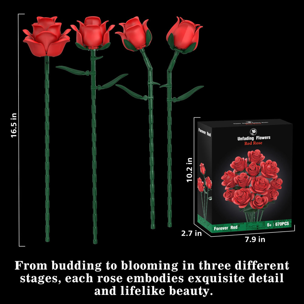 QIFUN compatible with lego flowers buildable blocks for mixed displays