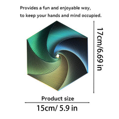 QIGGJJ Fractal Hexagon color splash and smooth surface for visual appeal.