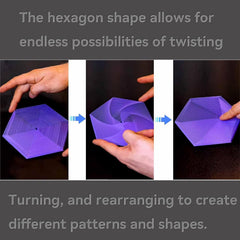 QIGGJJ Fractal Fidget Hexagon in hand for calming distraction.