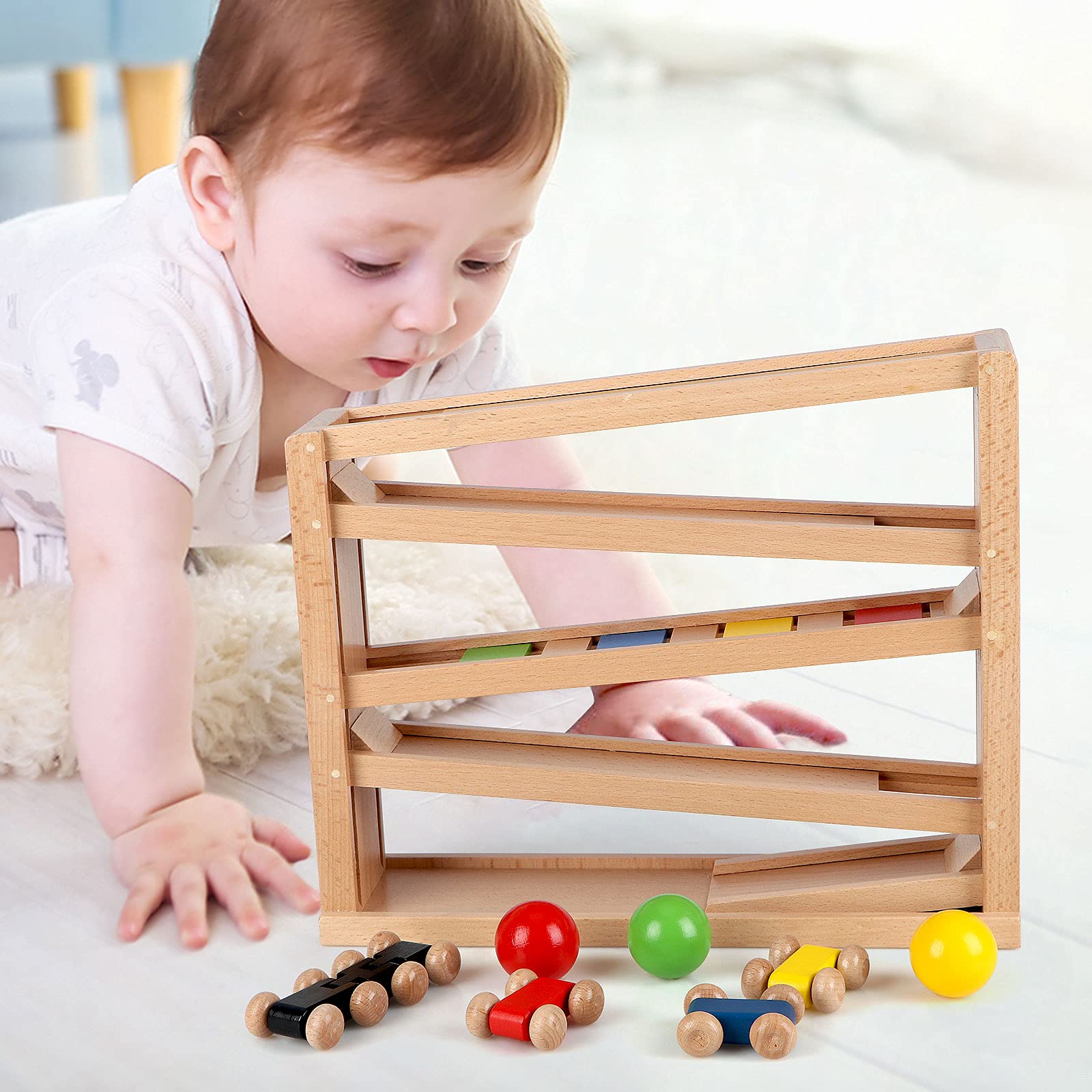 Qilay safe wood construction with rounded edges for safety.
