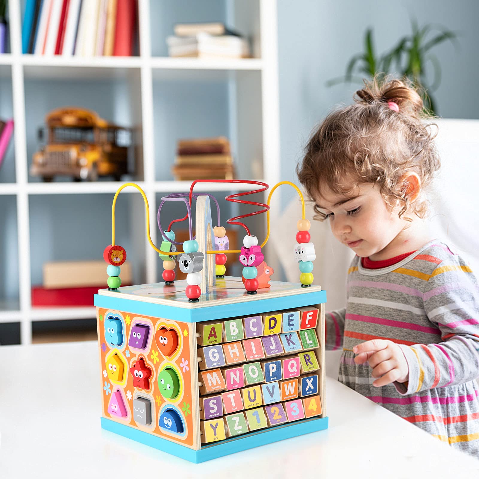 Qilay ABC-123 abacus side encouraging early counting during play