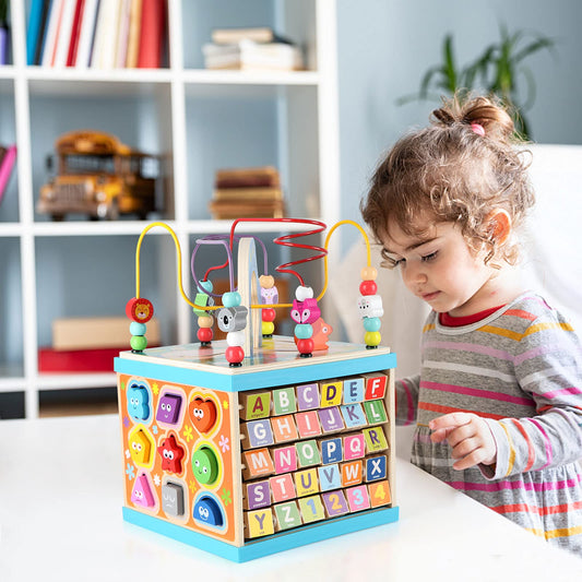 Qilay ABC-123 abacus side encouraging early counting during play