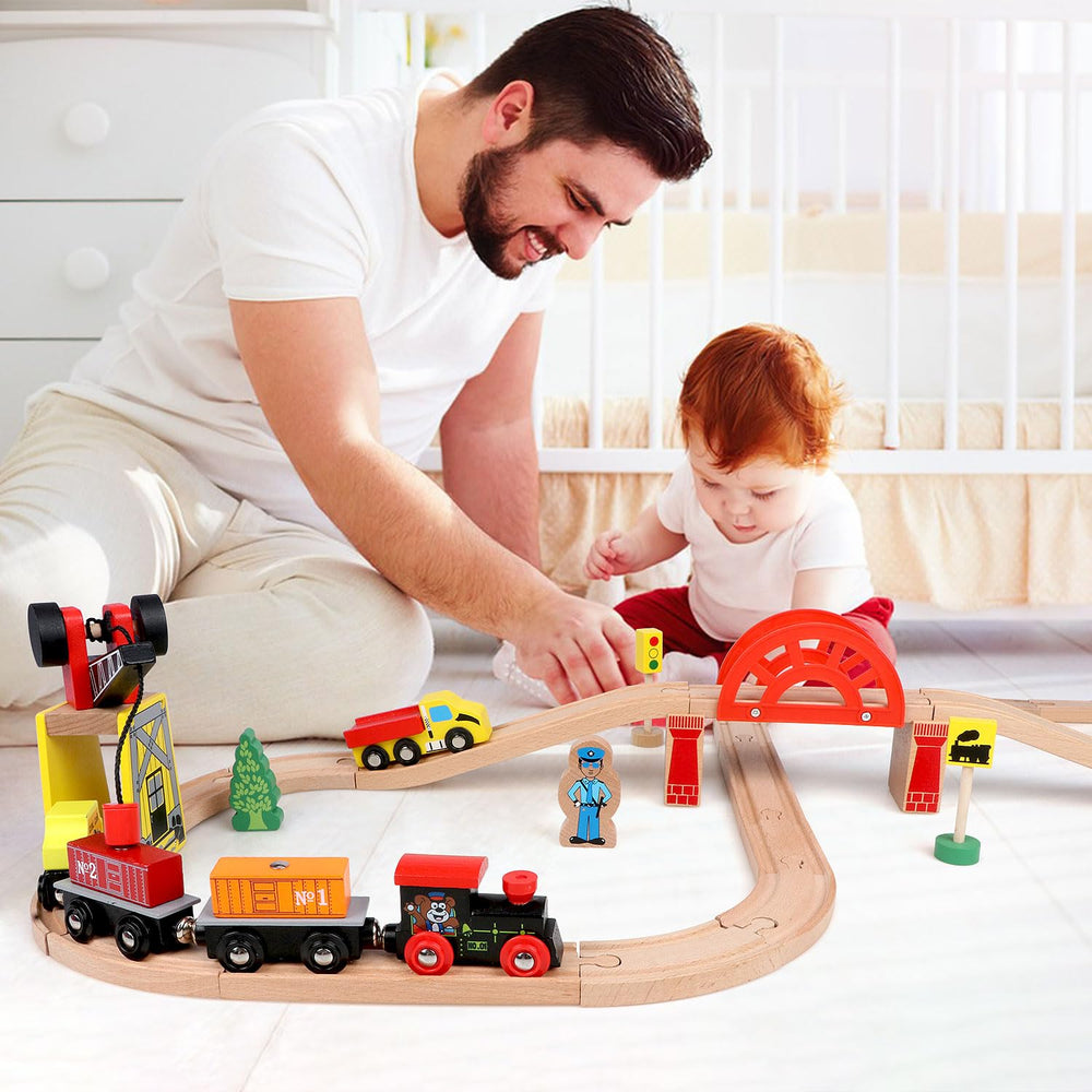 Qilay five trains spark storytelling with colorful locomotives.