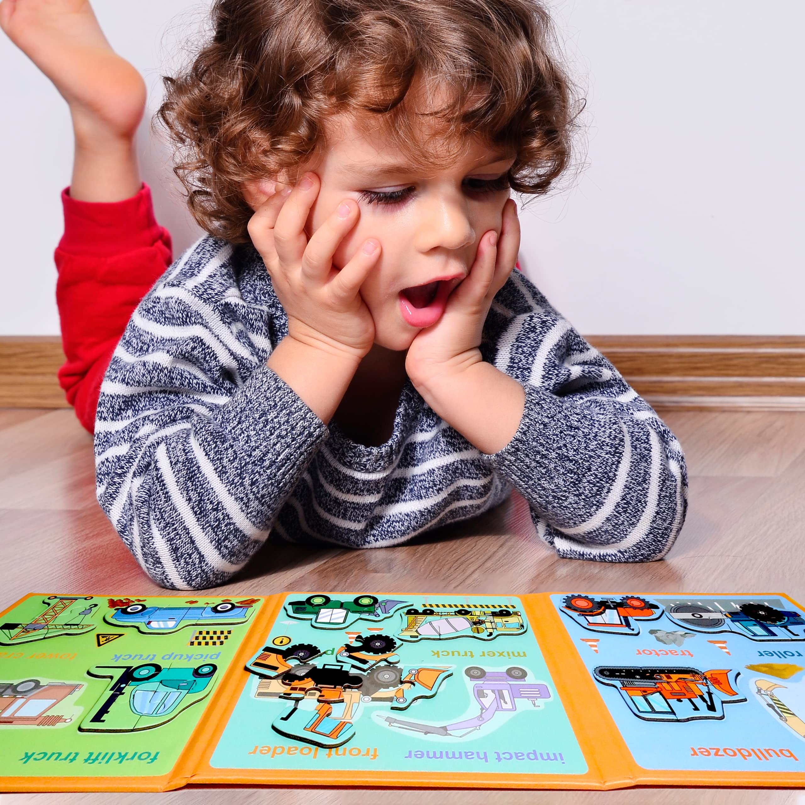 QimuMku magnetic puzzles with fruits on fridge encourage sensory exploration