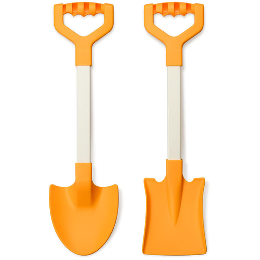 QINGLER 20inch kids beach shovel orange two-pack for sunny beach play