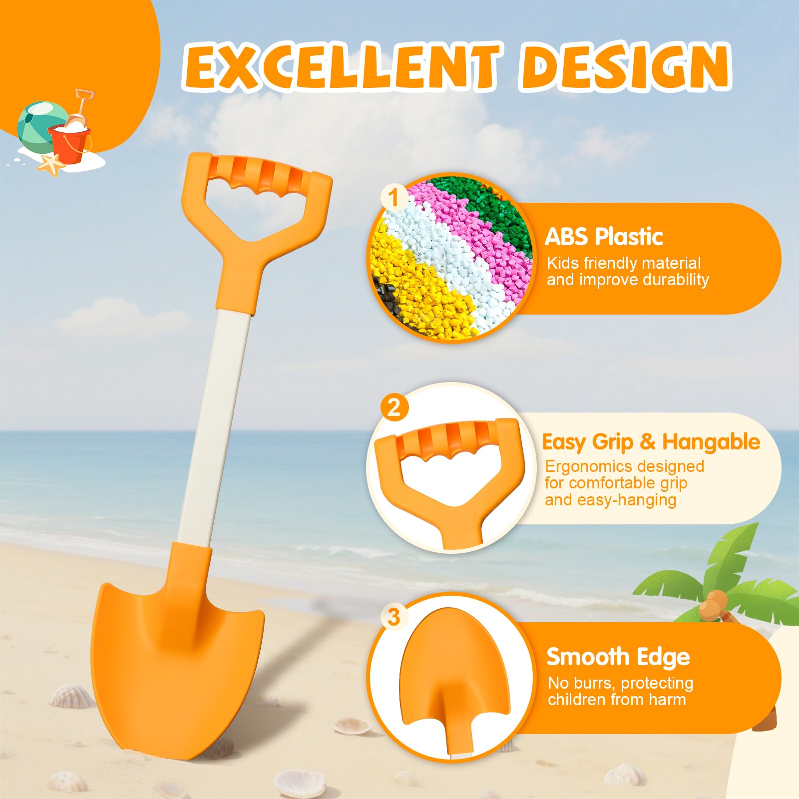 QINGLER smooth-edge design protects skin during outdoor digging sessions
