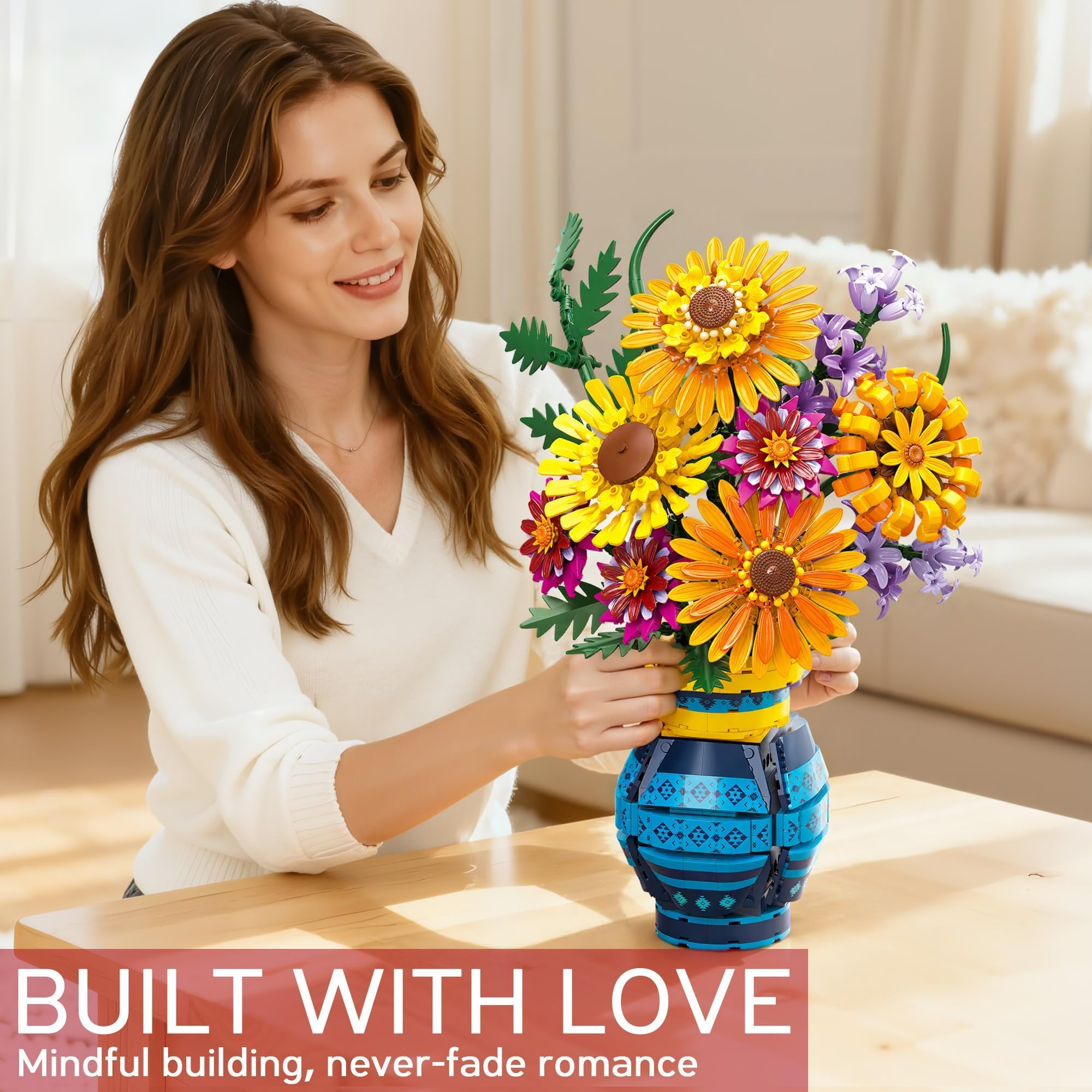 Adjustable stems and vase height to customize your bouquet's silhouette