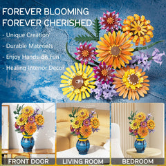 Artificial sunflower bouquet adds warmth to home, office, and living spaces
