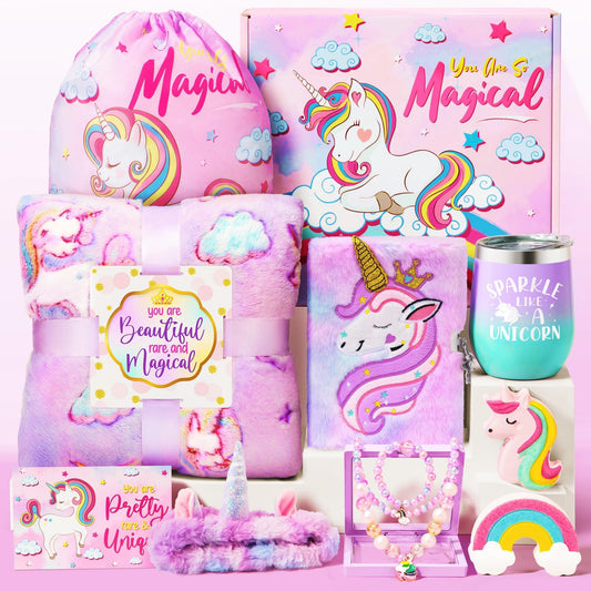Qinline unicorn glow blanket glows in the dark for cozy bedtime magic.