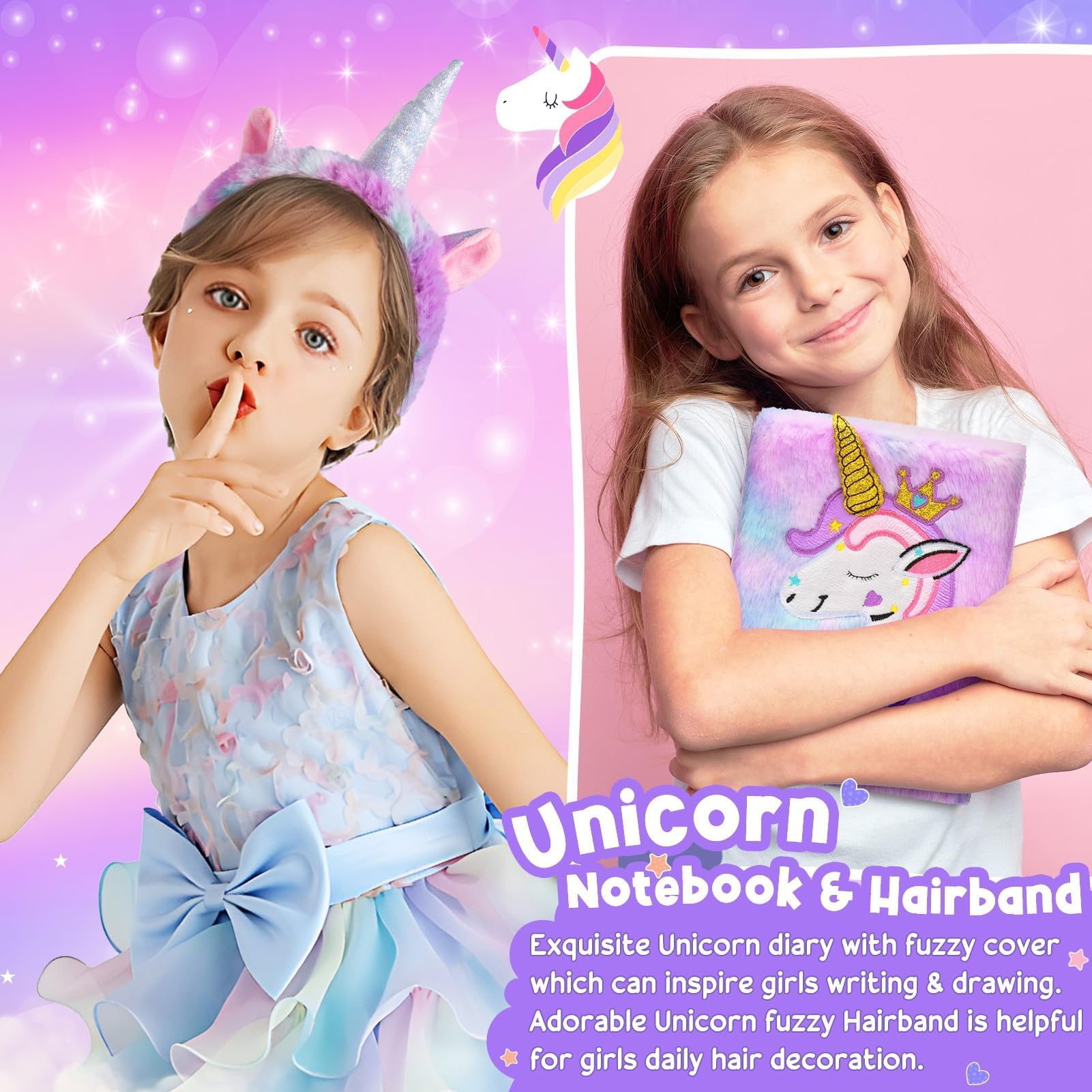 Qinline unicorn hairband comfortable and cute for daily styling.