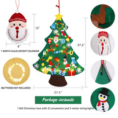 Qinthory Santa Advent Calendar with 3m light kit for daily holiday anticipation