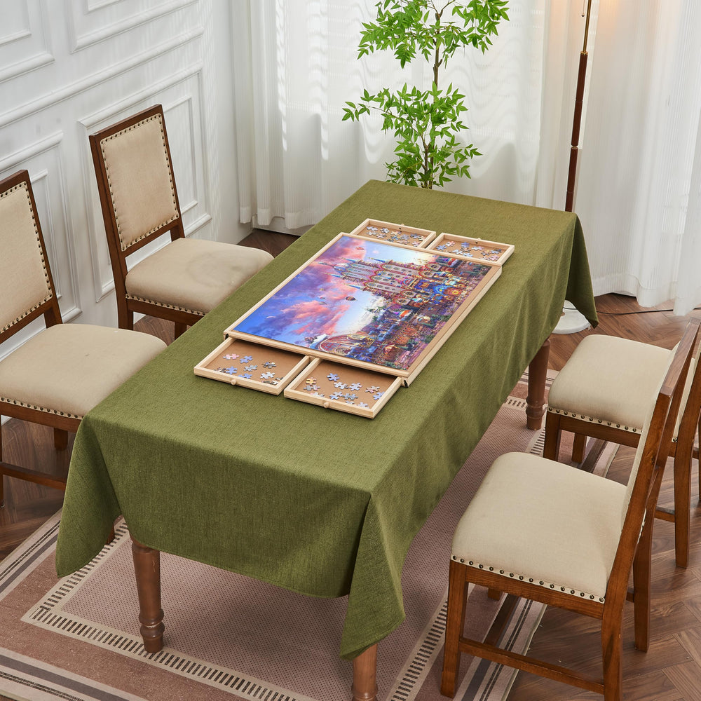 Qiqidog family puzzle table suitable for shared, relaxed puzzle time.