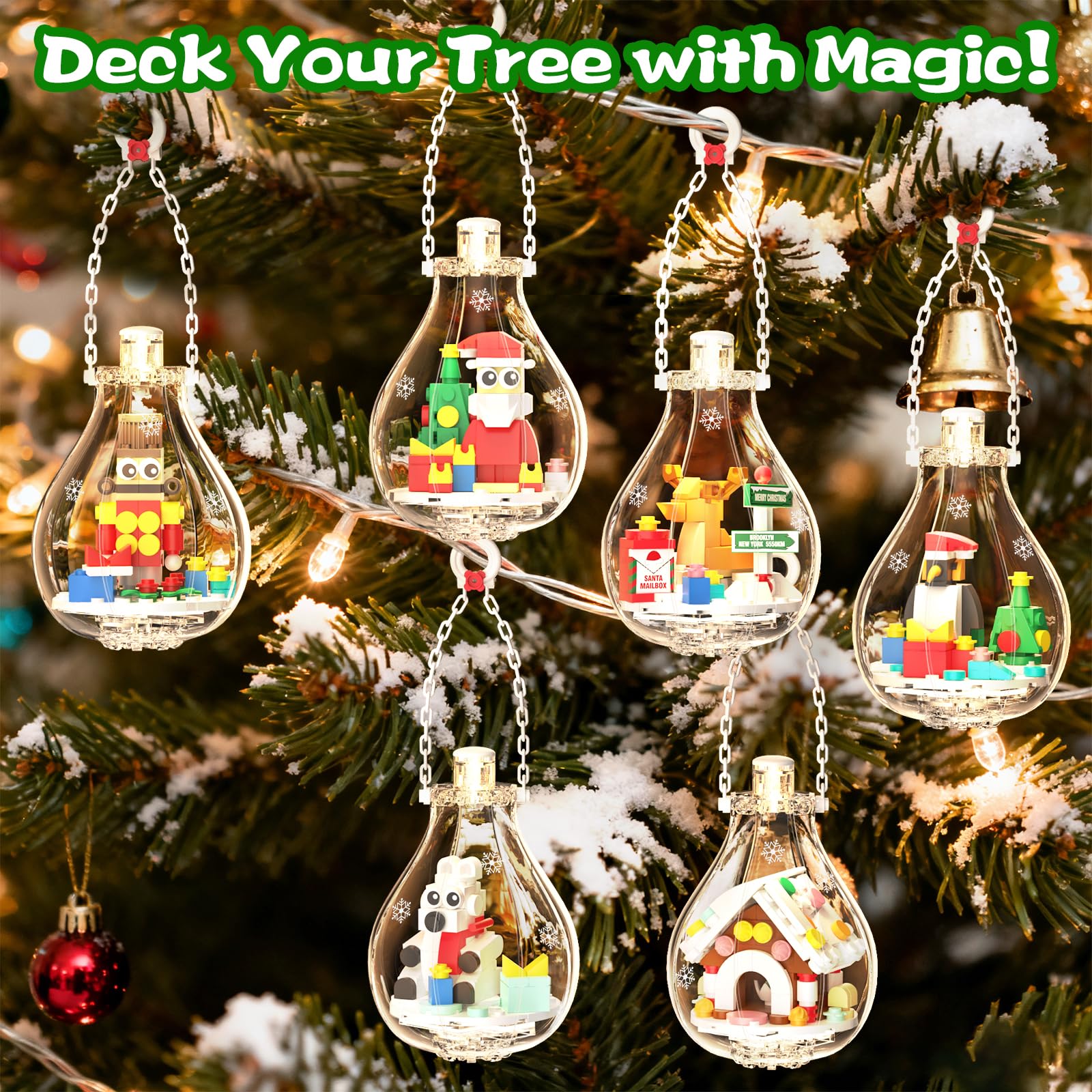 QiqoPoyee light-up ornament gingerbread cottage brightens mantel decor