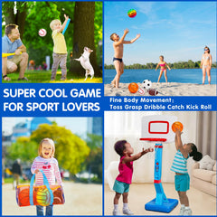 Qirptey volleyball ball for toddlers—gentle bounce, great for coordinated play.