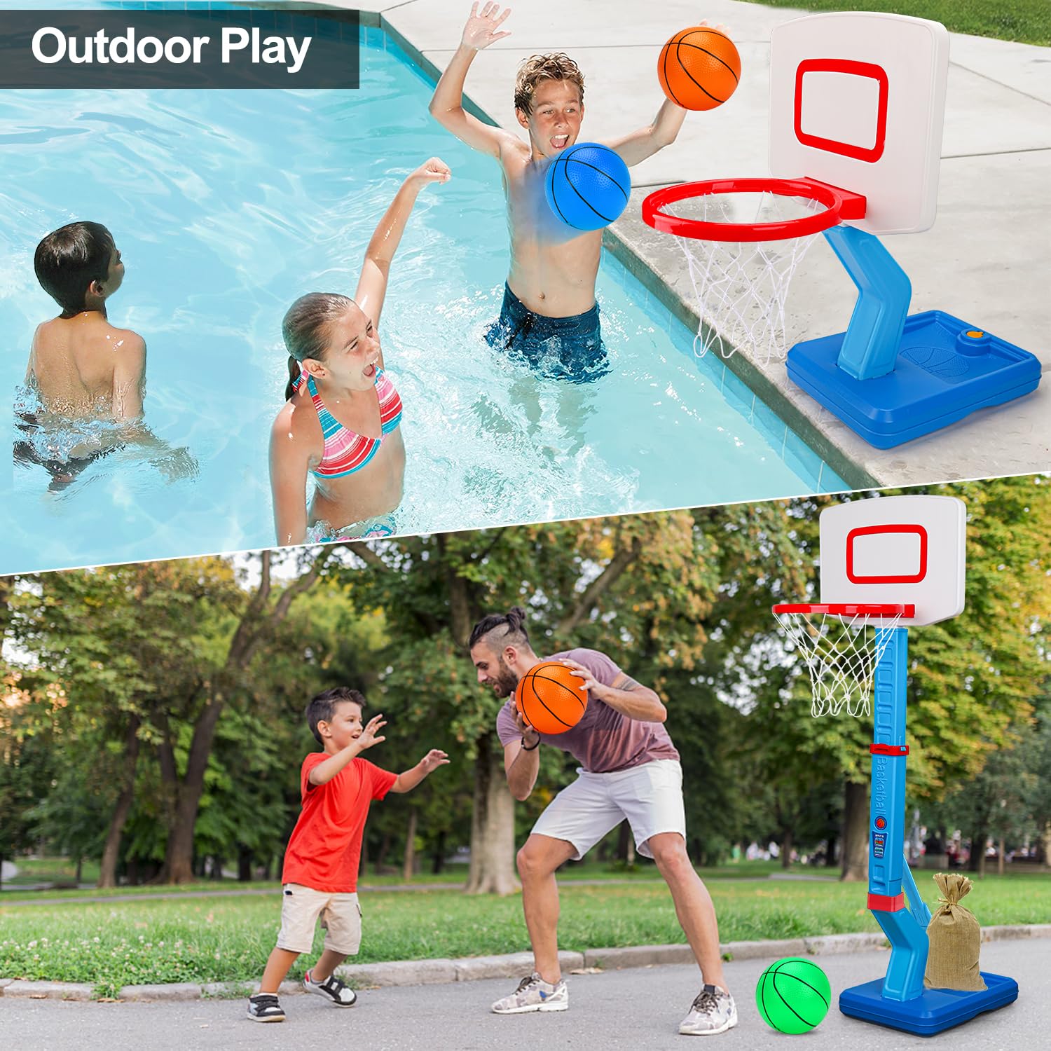 Qirptey pump included for quick, convenient inflation.