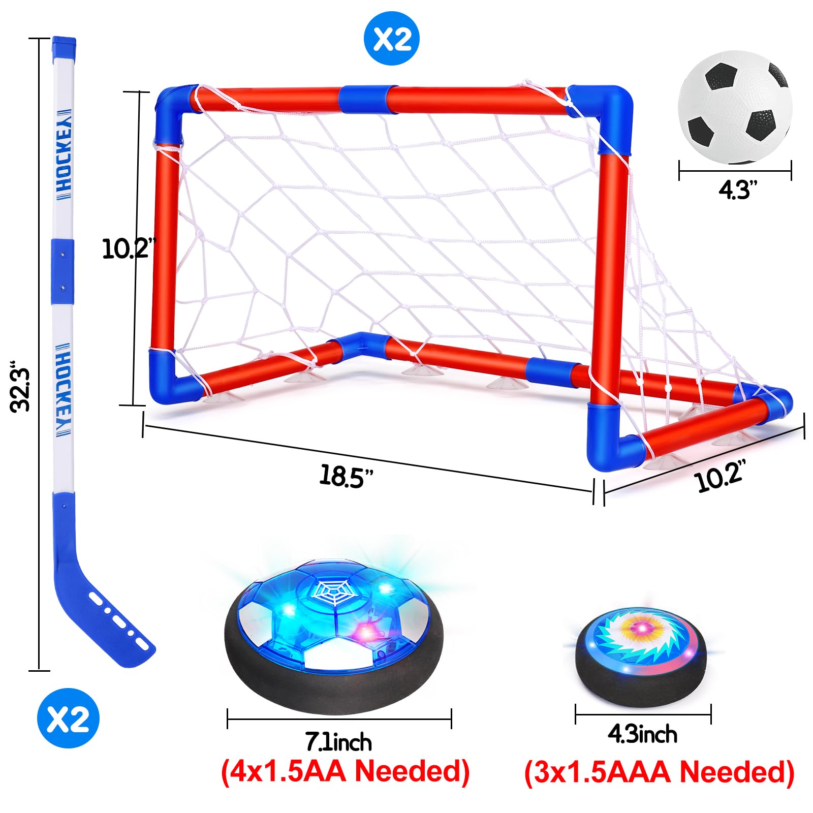 Qirptey inflatable soccer ball for versatile modes.