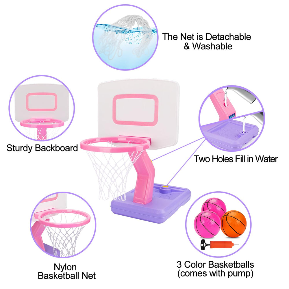 Qirptey portable indoor-outdoor hoop for compact spaces and flexible play.