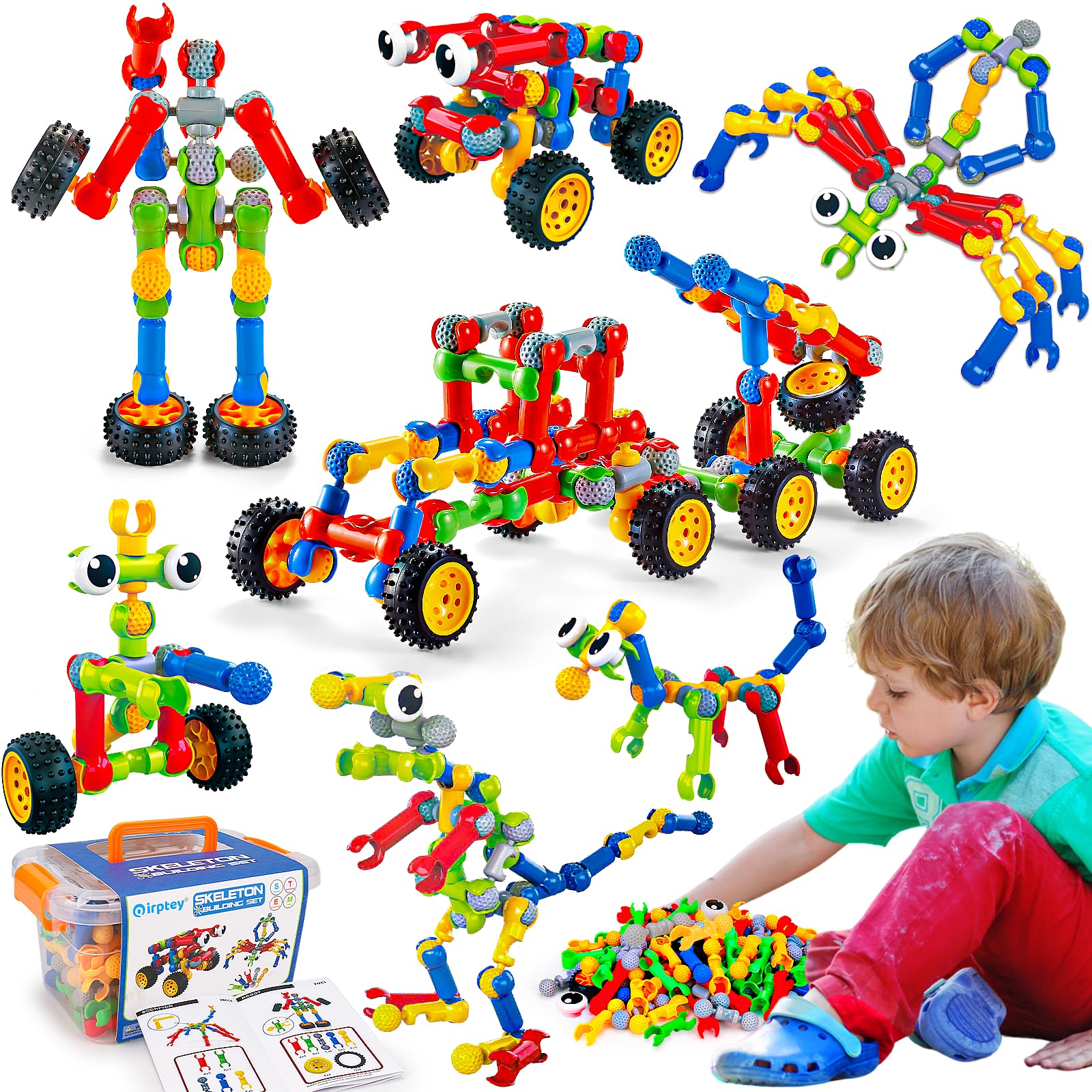 Qirptey 125-piece STEM building toy set sparks creative problem solving.