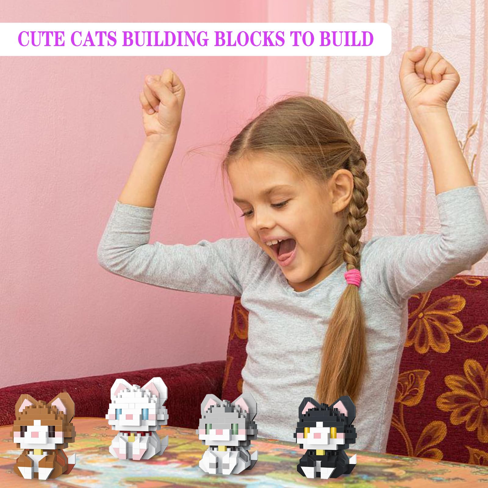 QISHOUTING Black Cat blocks provide quick, satisfying desktop crafting.