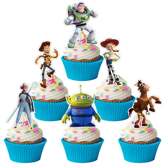 Qitindasen Toy Inspired Story cupcake toppers elevate dessert visuals for a themed party.