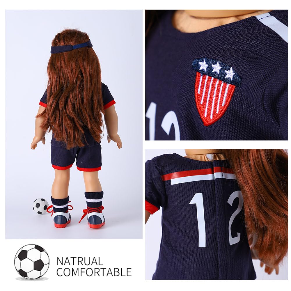 Qitzix soccer shoes for 18-inch dolls provide stylish finish