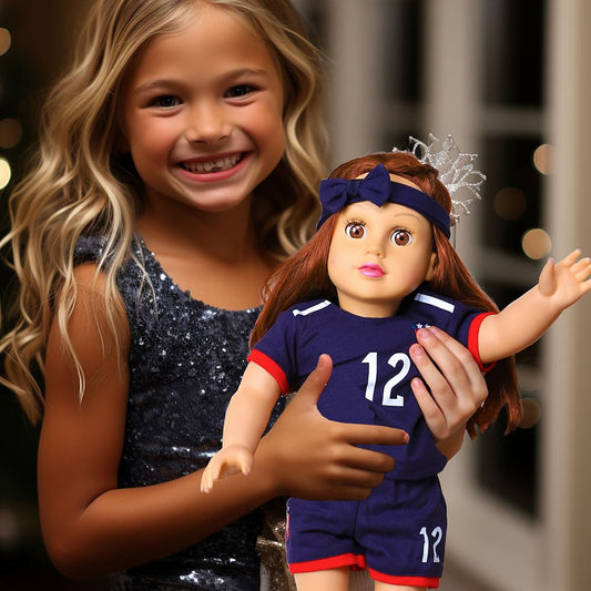 Qitzix navy headband completes Team USA uniform for dolls