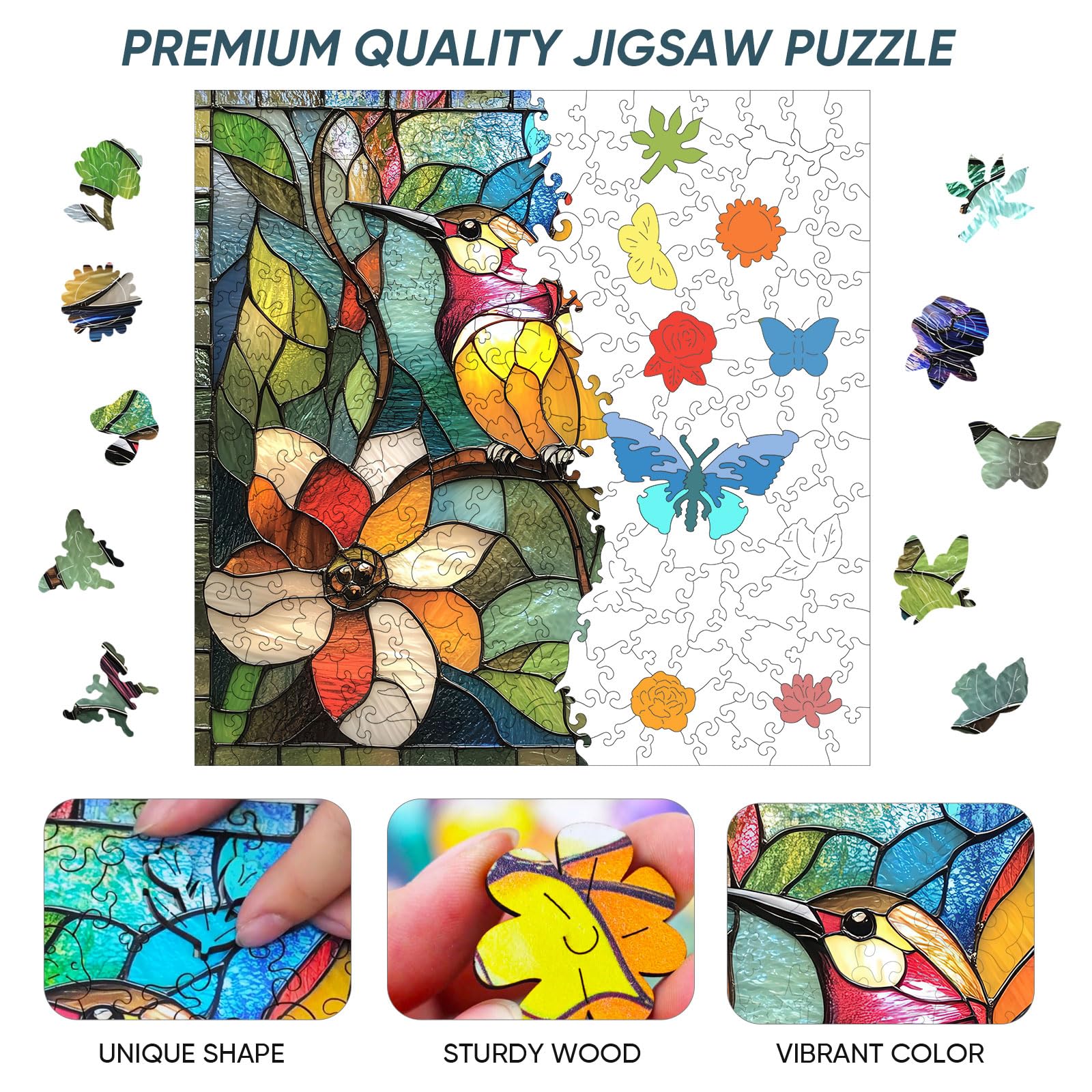 Qiuenisray completed puzzle hung as wall decor in living room