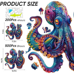 Qiuenisray wooden puzzle wall decor octopus design enhances room ambiance