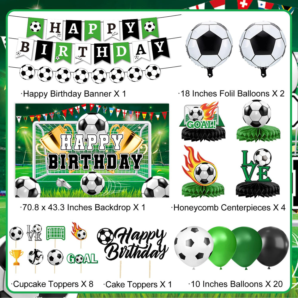 QIYANPAX soccer backdrop creates a vivid photo area