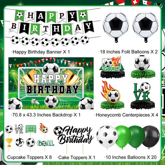 QIYANPAX soccer backdrop creates a vivid photo area