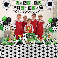 QIYANPAX soccer foil balloons add shine to the decor