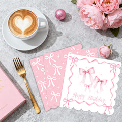 QIYANPAX pink bow napkins blend style with practicality for quick cleanup