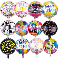 Qiyushry 50pc happy birthday foil balloons 18in create a festive backdrop