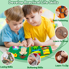 Qizfun button-push activity encourages tactile sensation and early independence