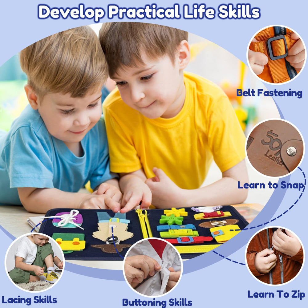 Qizfun dinosaur themed activities, blue, promote early shape, number, and alphabet games.
