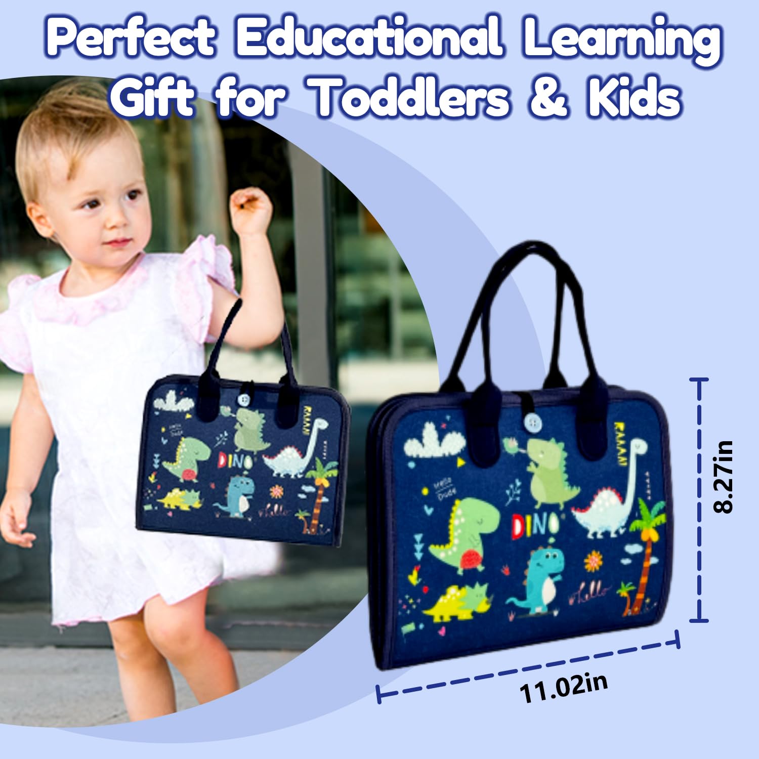 Qizfun gift-ready Montessori toy, blue, inspires creativity and confident exploration.