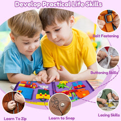 Qizfun Mermaid Busy Board weather and time activities teach real-world concepts.
