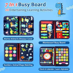 Qizfun Busy Board gear rotation encourages problem-solving and visual tracking.