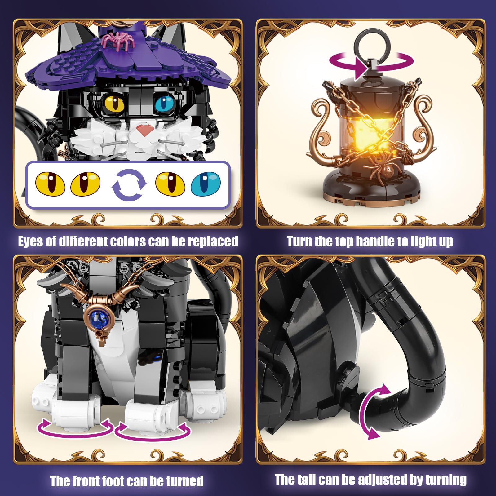 QJYAMK Ideas Magic Cat decorative sculpture fits any room.