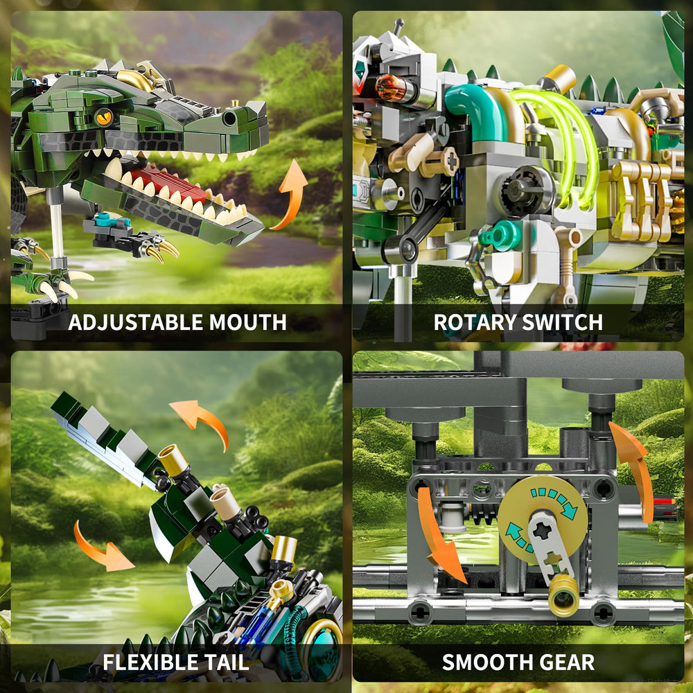 QJYAMK crocodile parts layout emphasizes build experience and learning