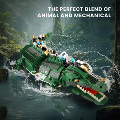 QJYAMK crocodile on display stand for desk or shelf showcasing style