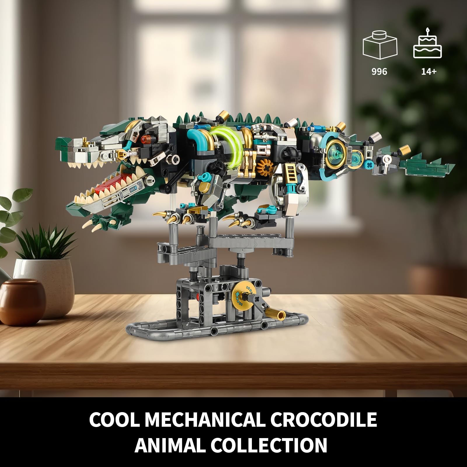 QJYAMK crocodile linkage demonstrates realistic movement concept