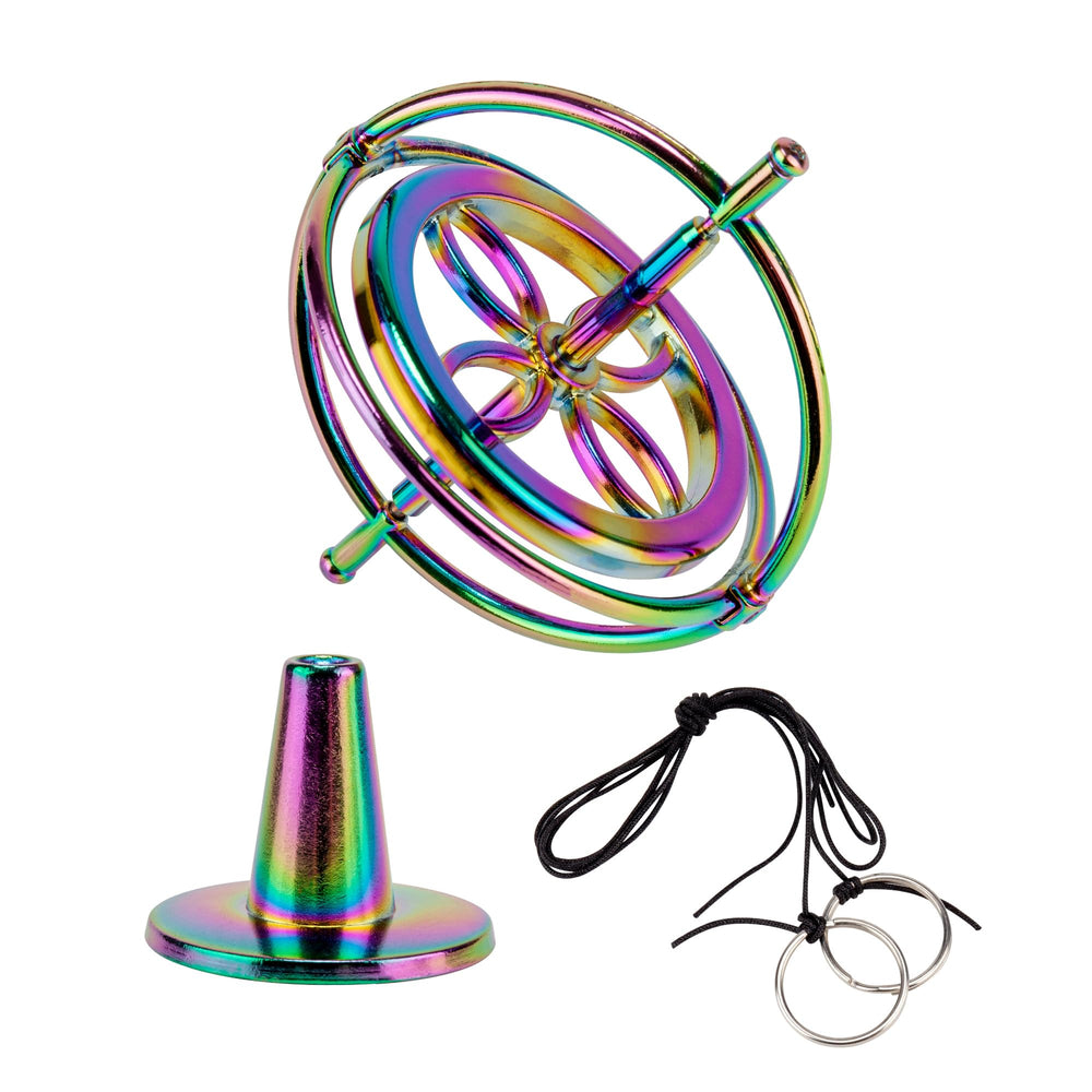 QLKUNLA Gyroscope Toy colorful frame highlighting vibrant design for visual appeal.