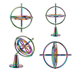 QLKUNLA Gyroscope Toy metal shaft detail emphasizing durability and precision.