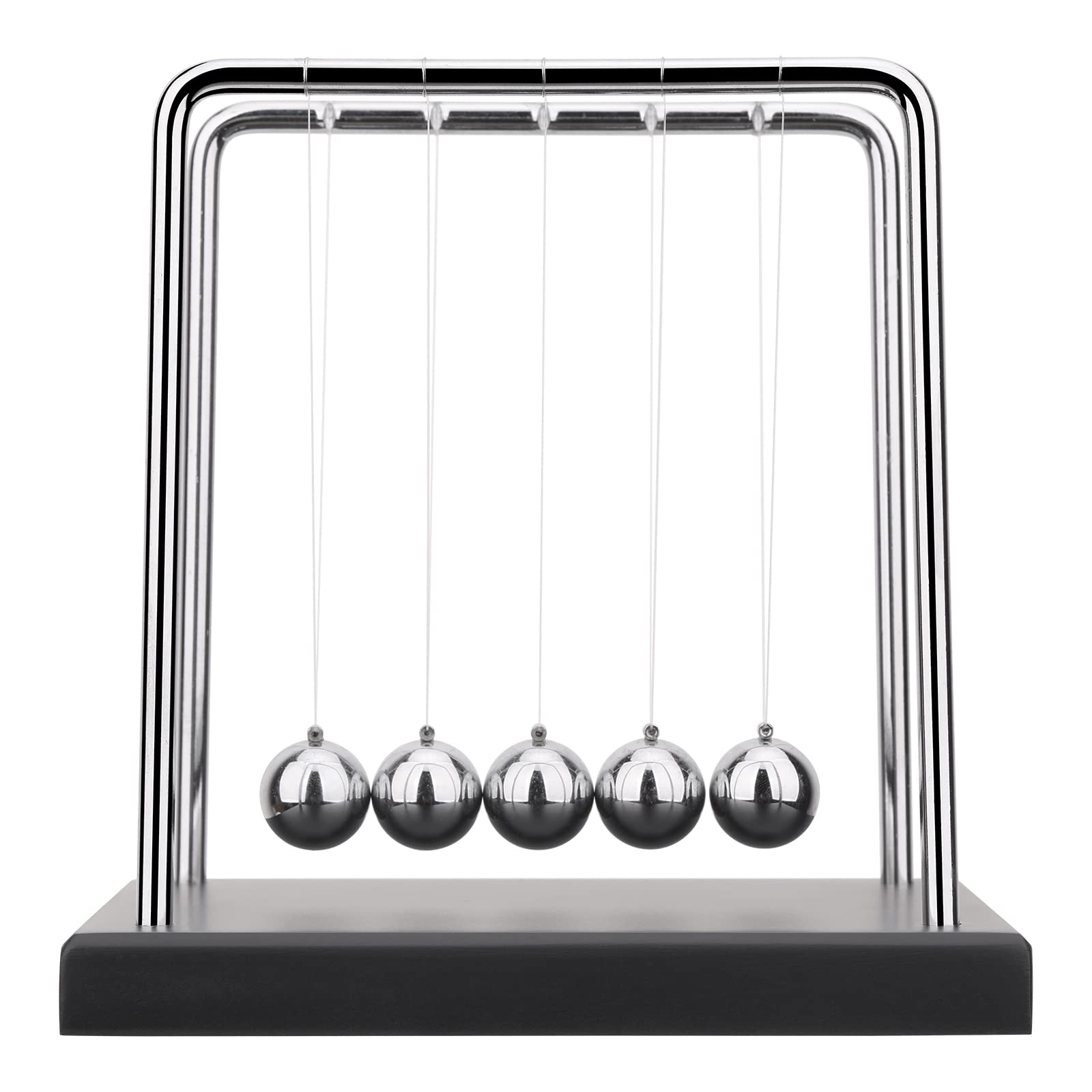 QLKUNLA Newtons Cradle kinetic action as a desktop decoration in an office