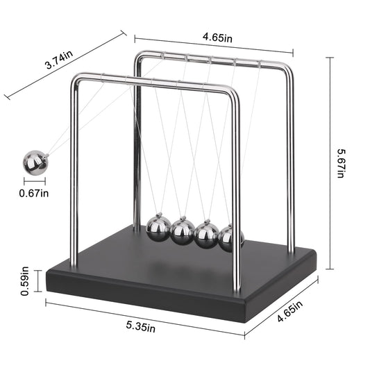 QLKUNLA Newtons Cradle pendulum motion shown from the side for learning physics