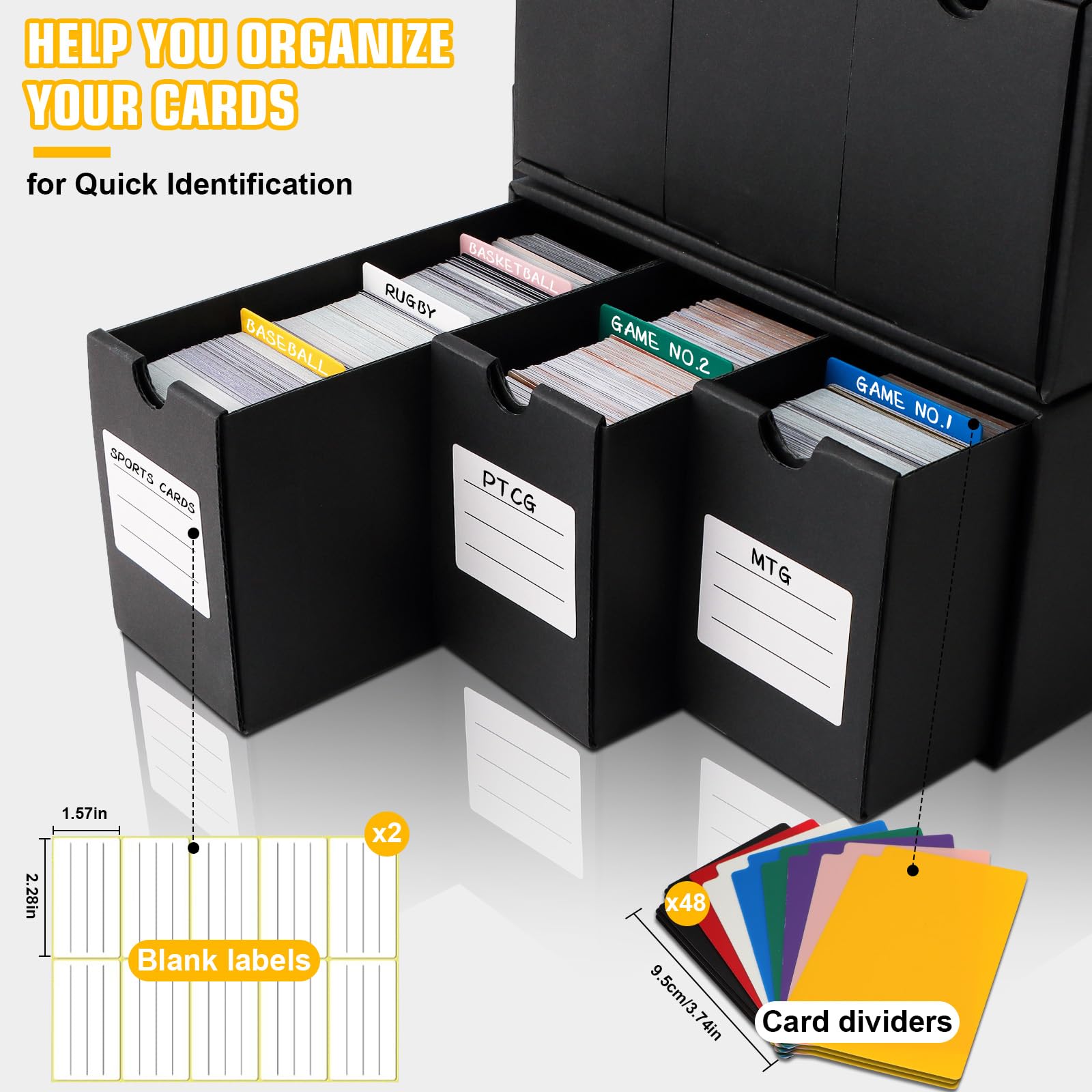 QLOUNI label sheets help clear card labeling and quick retrieval.