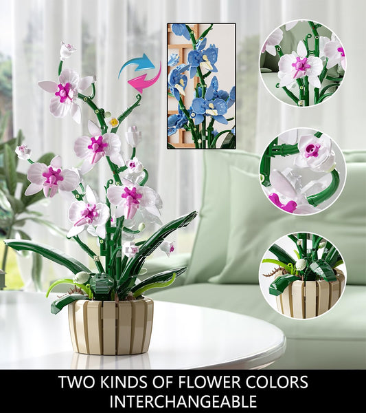 QLT Icons Orchid Building Set stem and leaf customization for lifelike orchid arrangement